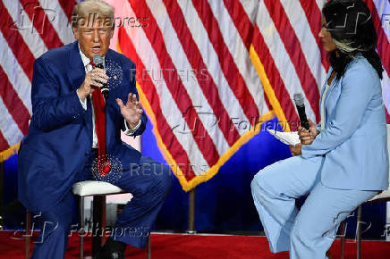 Republican presidential nominee and former U.S. President Trump holds a town hall event in La Crosse