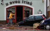 Aftermath of flooding in Czech Republic