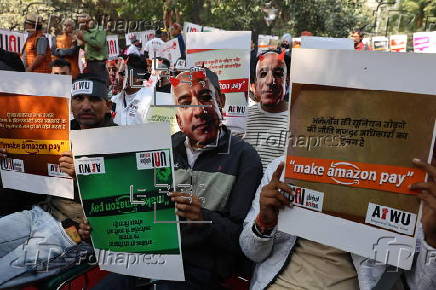 Amazon India workers protest to demand better wages and working conditions