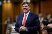 Canada's Minister of Public Safety, Democratic Institutions and Intergovernmental Affairs Dominic LeBlanc speaks during Question Period in the House of Commons on Parliament Hill in Ottawa