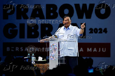 FILE PHOTO: Presidential candidate Prabowo Subianto campaign rally in Jakarta