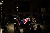 The casket of Jimmy Carter lies in state in Washington