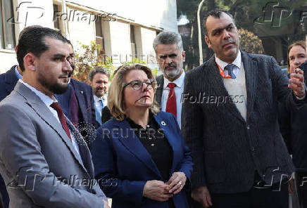 German Minister of Economic Cooperation and Development Svenja Schulze visits al-Mujtahid Hospital in Damascus