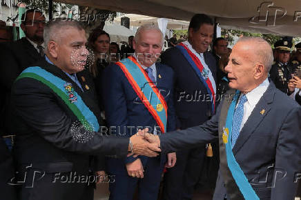 Venezuelan opposition candidate and Manuel Rosales attends even to mark the 214th anniversary of the Declaration of Independence, in Maracaibo
