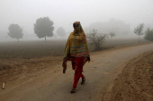 Smoggy morning on the outskirts of Multan