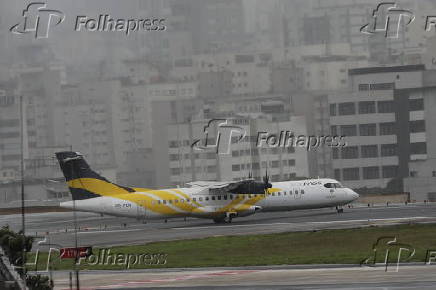 Manh com garoa no aeroporto de Congonhas