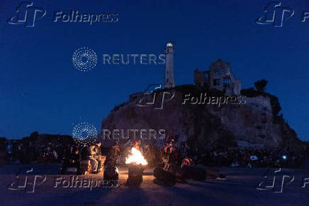 Annual Indigenous Peoples Thanksgiving Sunrise Gathering Ceremony on Alcatraz Island