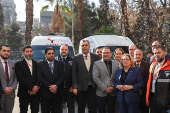 German Minister of Economic Cooperation and Development Svenja Schulze visits al-Mujtahid Hospital in Damascus