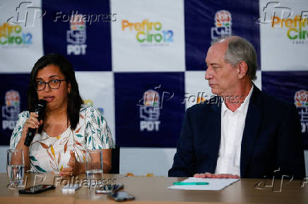 Folhapress Fotos Ciro Gomes apresenta sua vice Ana Paula Matos