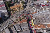 Vista de drone da Catedral de Santo Amaro