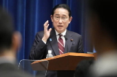 Japan's Prime Minister Fumio Kishida gives press conference in Tokyo