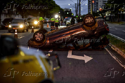 Captao de imagens de um acidente de trnsito em SJC