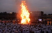 Meskel festival celebration, in Addis Ababa