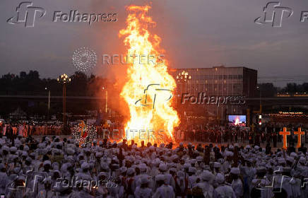 Meskel festival celebration, in Addis Ababa