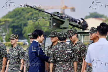 Taiwanese President Lai visits military camp in Taoyuan