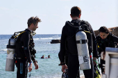 Marsa Alam off Egypt's Red Sea coast, one day after a tourist boat capsized in the area