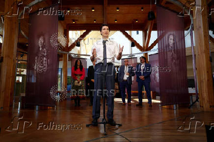 Canada?s Prime Minister Justin Trudeau visits the Waneskuwin Heritage Park in Saskatoon