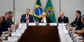 Joesley e Wesley Batista, donos da JBS, em reunio do presidente Lula sobre desastre 