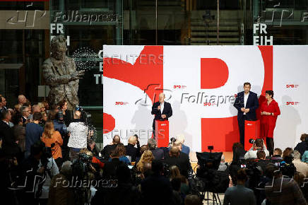 Social Democratic Party (SPD) press conference in Berlin