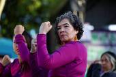 Protest to mark the International Day for the Elimination of Violence Against Women, in Bogota