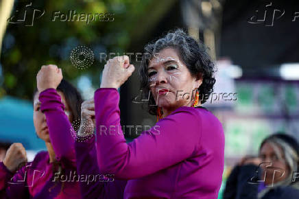 Protest to mark the International Day for the Elimination of Violence Against Women, in Bogota