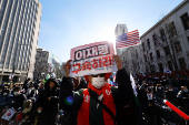 Protesters attend a rally supporting South Korean President Yoon Suk Yeol, in Seoul