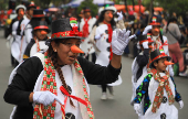 Desfile navideo en La Paz Bolivia