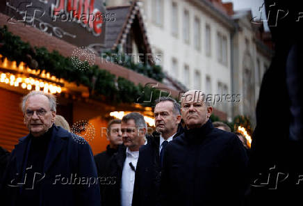 German Chancellor Scholz visits the site of Christmas market attack, in Magdeburg