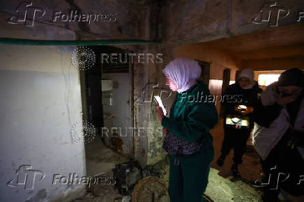 People visit Sednaya prison, which was known as a slaughterhouse under Syria's Bashar al-Assad rule in Sednaya