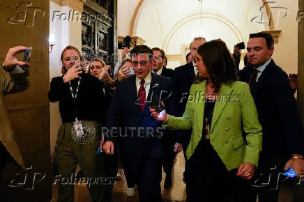 U.S. representatives gather to vote for their new Speaker of the House on the first day of the new Congress at the U.S. Capitol in Washington