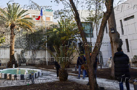 A view of the French Embassy in Damascus