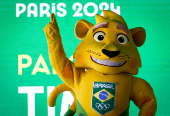 O mascote Ginga, do time Brasil