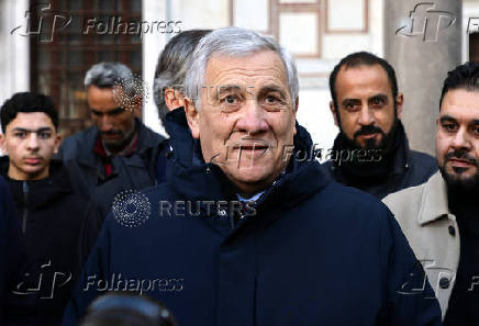 Italian Foreign Minister Antonio Tajani looks on at the Umayyad Mosque, during a visit to the country following the ousting of Syria's Bashar al-Assad, in Damascus