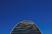FILE PHOTO: The logo of Spanish bank BBVA is seen at its headquarters in Madrid