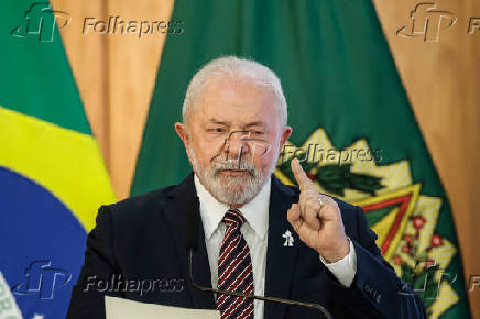 O presidente Luiz Incio Lula da Silva (PT) discursa durante reunio 