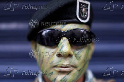 Military parade to celebrate the Independence Day hosted by President Lopez Obrador, in Mexico City