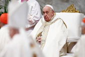 Pope Francis celebrates a Mass as part of World Youth Day, at the Vatican