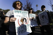 Protesters rally against proposed mass deportations at the California State Capitol