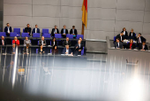 Session of the lower house of parliament in Berlin