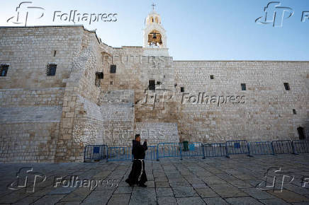 The Church of the Nativity ahead of the arrival of the Latin Patriarch of Jerusalem, Pierbattista Pizzaballa, in Bethlehem