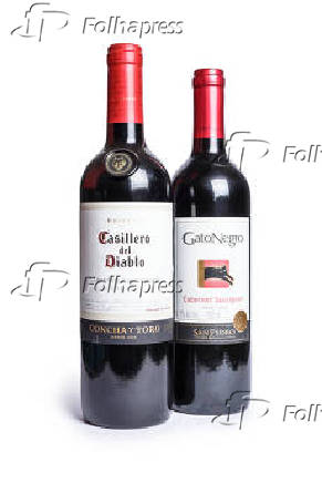 Garrafas de vinho - Casillero del Diablo e Gato Negro