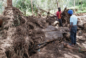Flash floods wiped out several homes as a dam burst, following heavy rains in Kamuchiri village of Mai Mahiu
