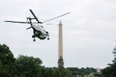 Marine One carrying U.S. President Joe Biden departs from the South Lawn of the White House