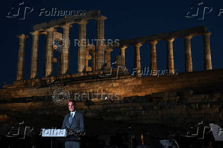 Greece showcases ancient temple of Poseidon in Cape Sounion with new lighting