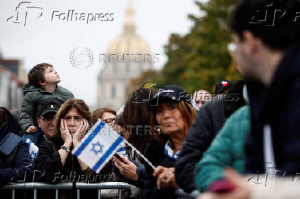 French Jews commemorate one year of Hamas attacks