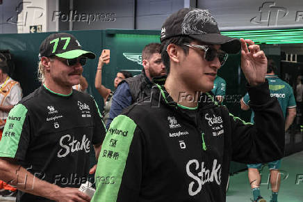 Chegada de Valtteri Bottas e Zhou Guanyu em Interlagos