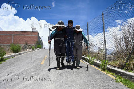 Aftermath of flooding caused by heavy rains, in La Paz