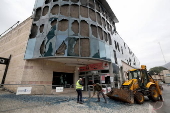 Damage at Kyriat Shmona mall following pre-ceasefire rocket hit