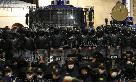 Georgian opposition supporters protest against government's EU application delay