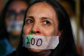 Family members of hostages protest to mark 200 days since the start of the conflict between Israel and Hamas, in Tel Aviv